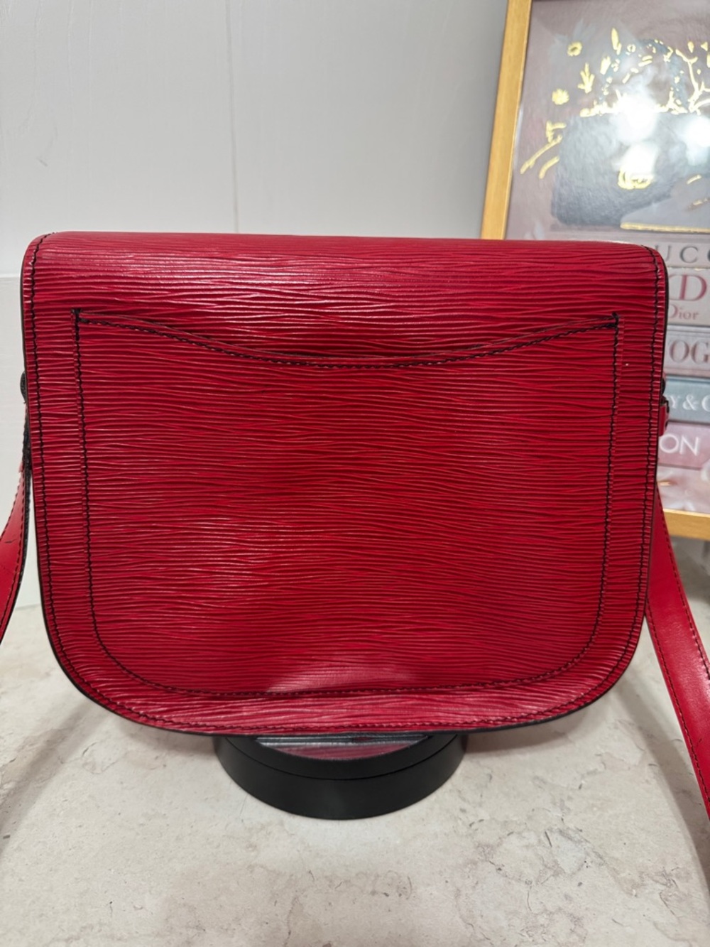 Louis Vuitton Red Epi Leather St Cloud Crossbody with Matching Wallet SET - Picture 2 of 13